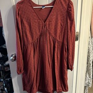 Long sleeve red dress